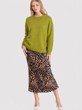 Zebra Print Slip Skirt